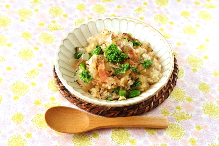 菜の花の和風炒めご飯