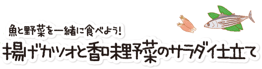 揚げカツオと香味野菜のサラダ仕立て